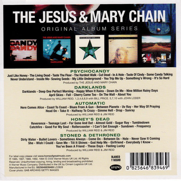 JESUS AND MARY CHAIN, THE (ジーザス・アンド・メリー・チェイン)  - Original Album Series (EU 限定復刻再発 5xCD ボックスセット/NEW)