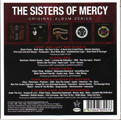 SISTERS OF MERCY, THE (ザ・シスターズ・オブ・マーシー)  - Original Album Series (EU 限定復刻再発 5xCD ボックスセット/NEW)