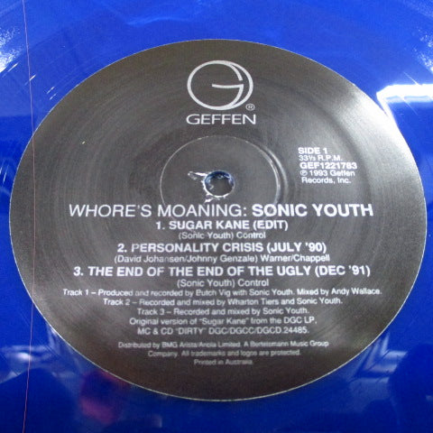 SONIC YOUTH-Whore's Moaning OZ '93 Tour Edition (OZ Ltd.Blue Vinyl 12 ")