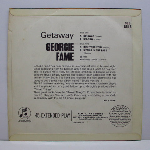 GEORGIE FAME (ジョージィ・フェイム)   - Getaway (UK Orig.Mono EP/CFS)