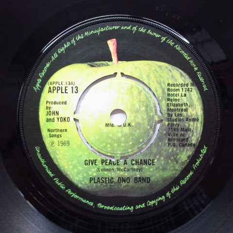 JOHN LENNON (PLASTIC ONO BAND) - Give Peace A Chance (UK 70's Light Green Label)