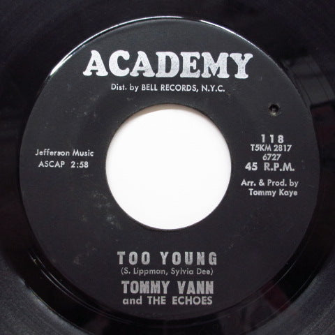 TOMMY VANN & THE ECHOES - Too Young (2nd Press Black Label)