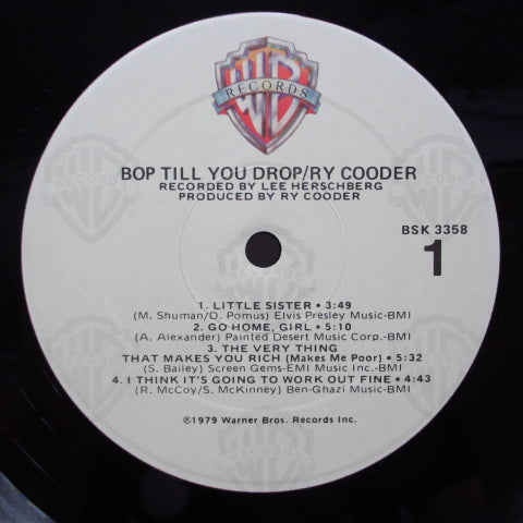 RY COODER (ライ・クーダー) - Bop Till You Drop (US Orig.)