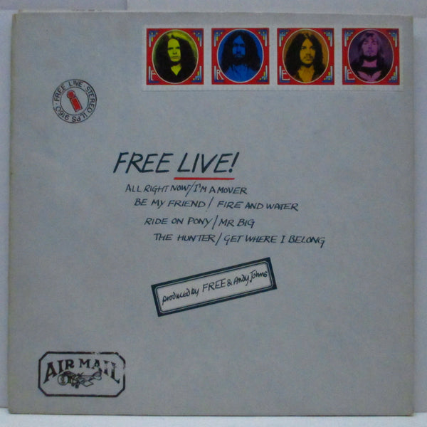 FREE (フリー) - Free Live (UK オリジナル LP+インナー/封筒型スリーブ)