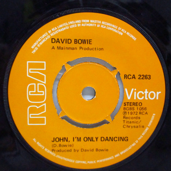 DAVID BOWIE (デヴィッド・ボウイ)  - John, I'm Only Dancing : アコースティック・ヴァージョン (UK オリジナル「ラウンドセンター#2」7" +CS)