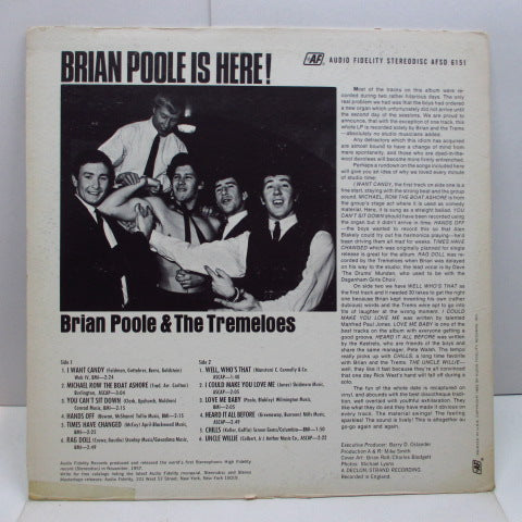 BRIAN POOLE & THE TREMELOES (ブライアンプール & ザ・トレメローズ ) - Brian Poole Is Here ! (US Orig.Stereo LP)