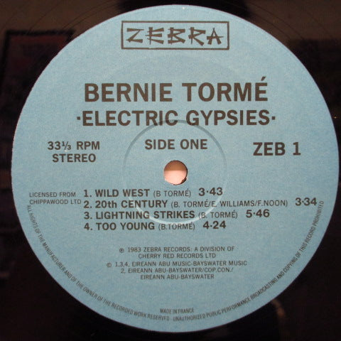 BERNIE TORME - Electric Gypsies (France Orig.LP)