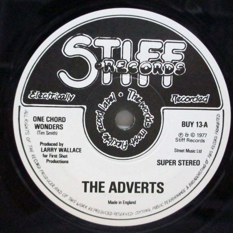 ADVERTS, THE (アドヴァーツ)  - One Chord Wonders (UK '77 Reissue 7"+CS)