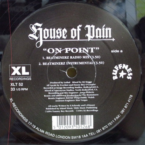 HOUSE OF PAIN (ハウス・オブ・ペイン)  - On Point +3 (UK Orig.12")