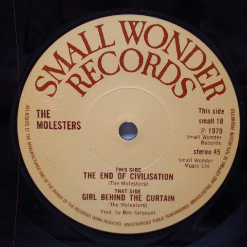 MOLESTERS, THE - End Of Civilisation (UK Orig.7")