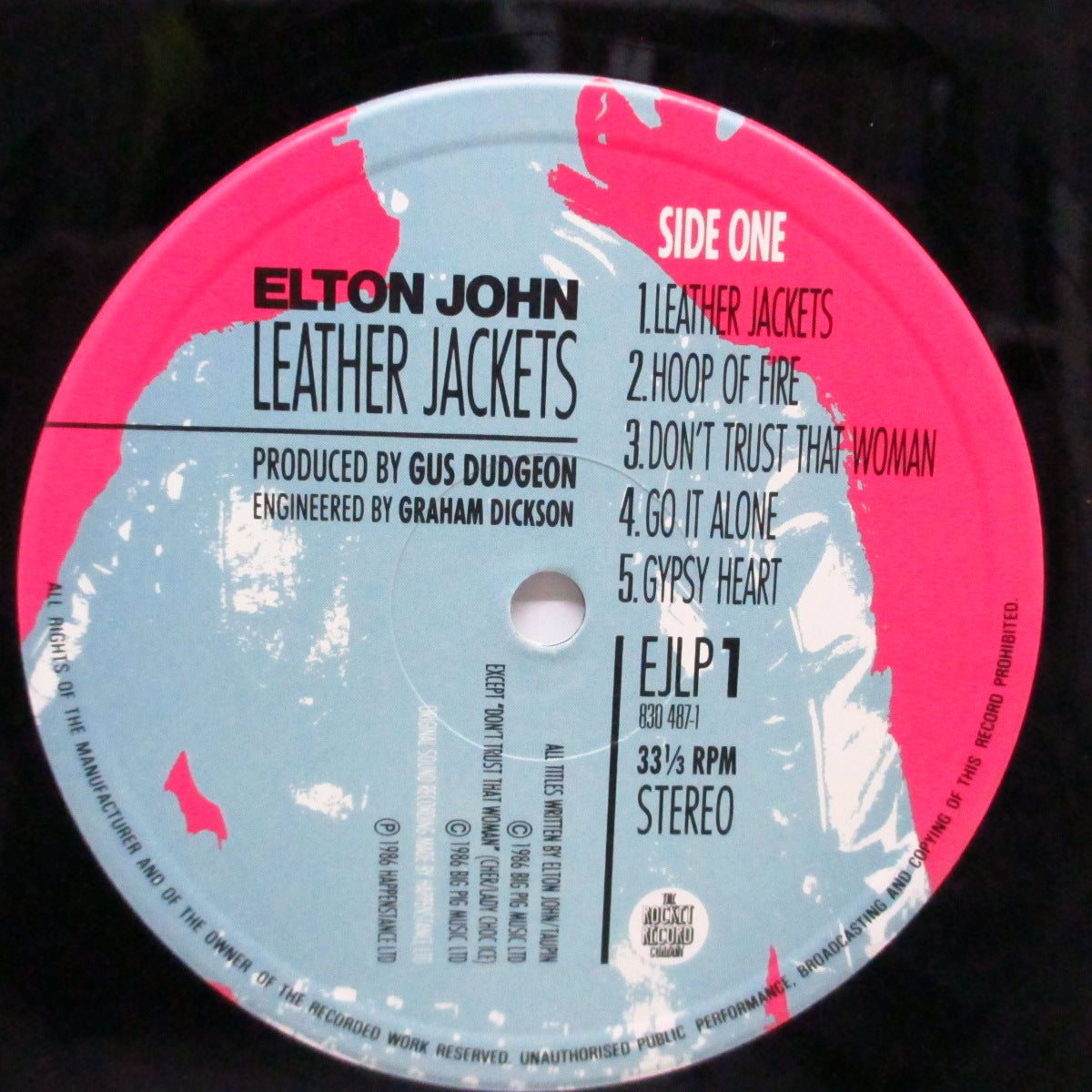 ELTON JOHN (エルトン・ジョン)  - Leather Jackets (UK オリジナル LP+インナー)