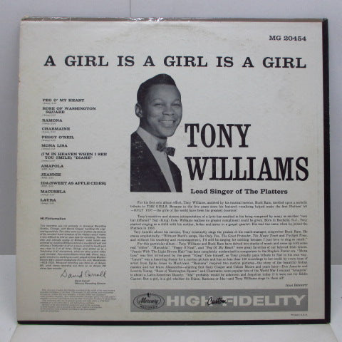 TONY WILLIAMS - A Girl Is A Girl Is A Girl (US Promo Mono LP)