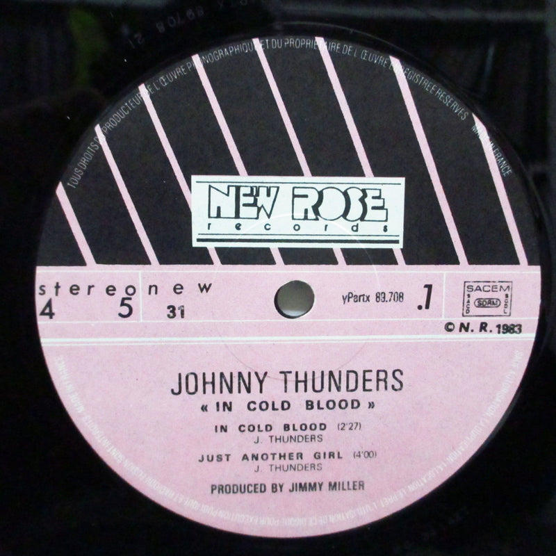 JOHNNY THUNDERS (ジョニー・サンダース)  - In Cold Blood (France オリジナル MLP/両面コーティングジャケ)