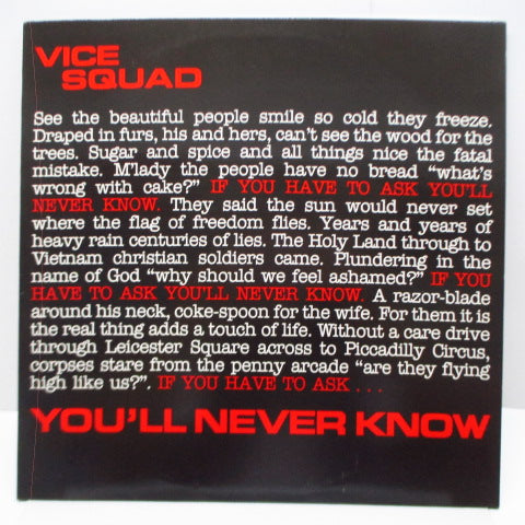 VICE SQUAD - You'll Never Know (UK Orig.12")