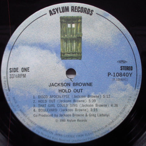 JACKSON BROWNE (ジャクソン・ブラウン)  - Hold Out (Japan Orig.LP)