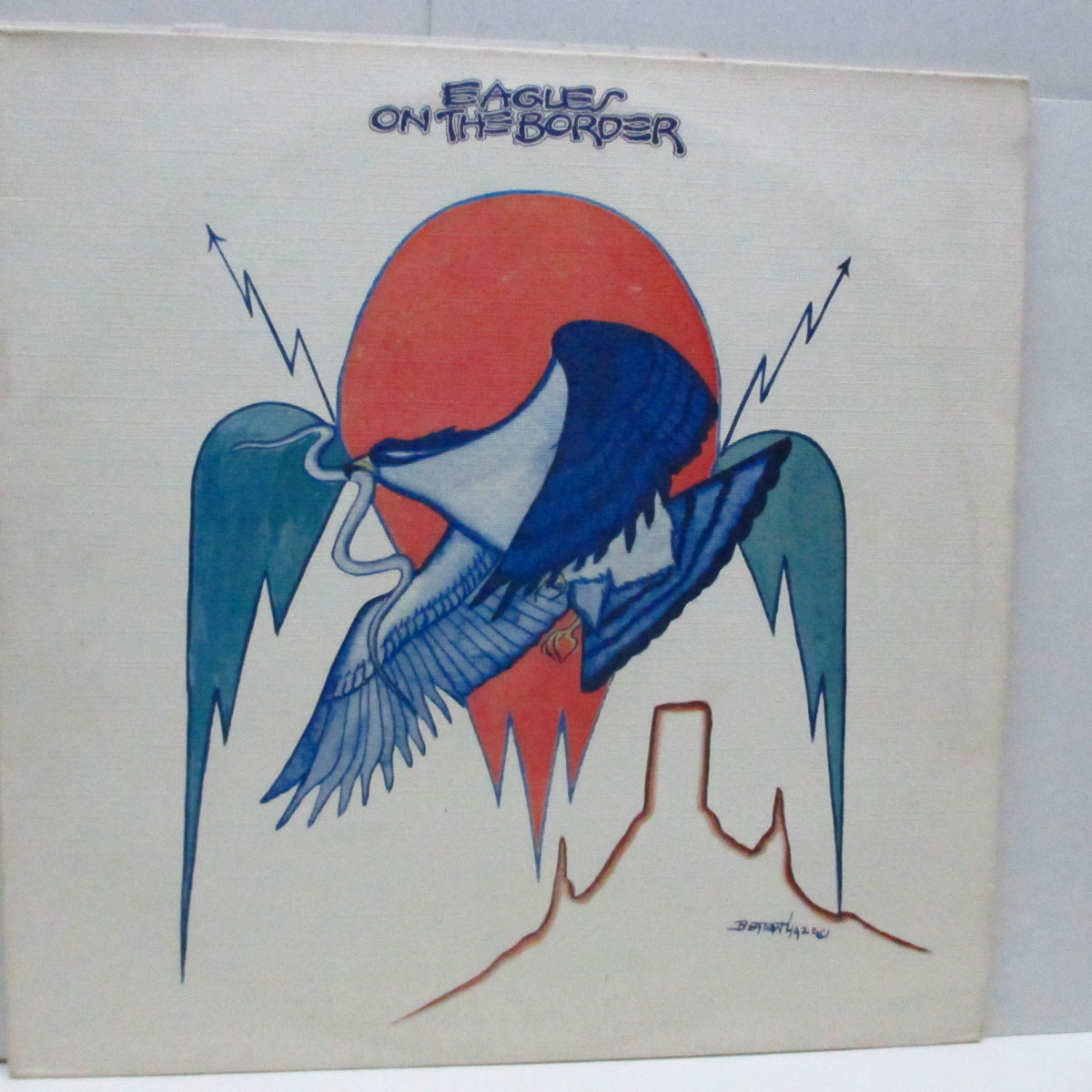 EAGLES - On The Border (UK 70'S Re W Logo Lbl.LP/Texture CVR)