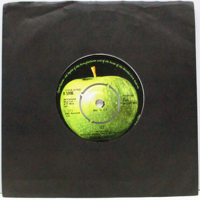 PAUL McCARTNEY & WINGS (ポール・マッカートニー & ウイングス)  - Jet (UK オリジナル「ラウンドセンター」7"+黒カンパニースリーブ)