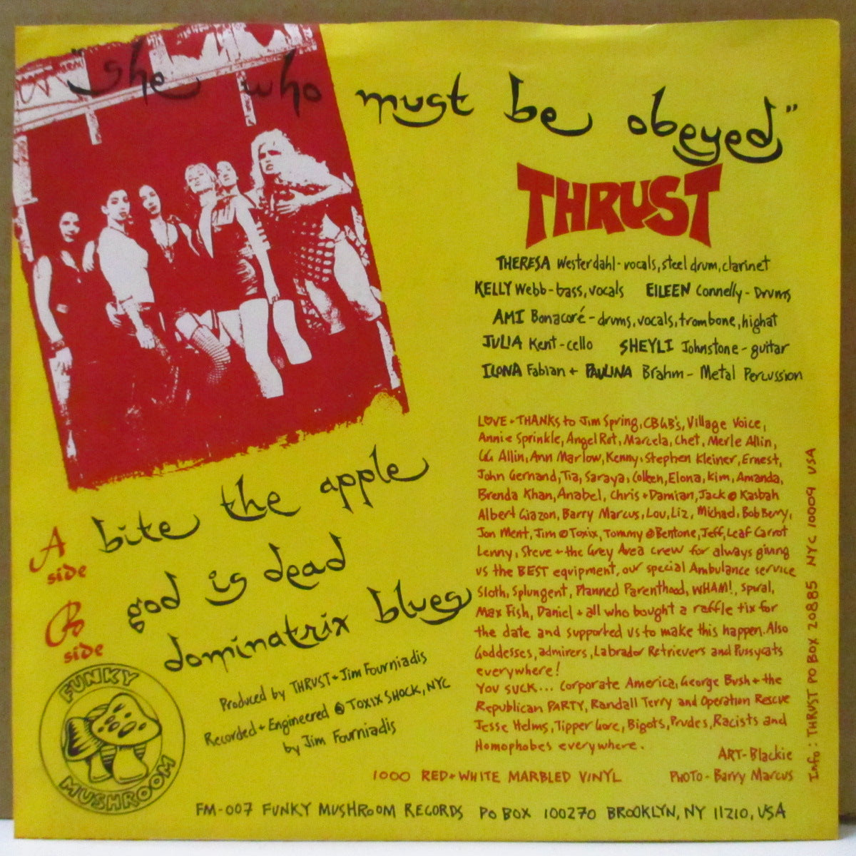 THRUST (スラスト)  - She Who Must Be Obeyed (US Limited Pink Vinyl 7"+Inserts)