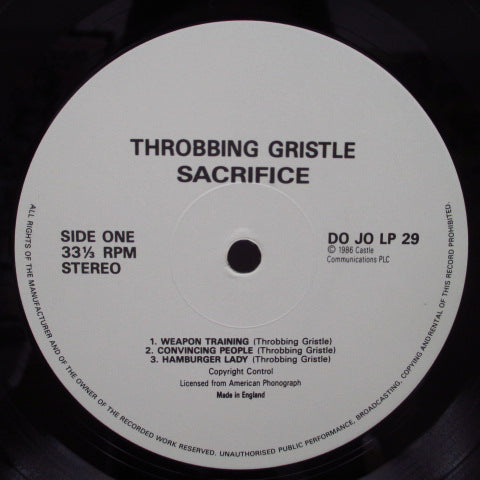 THROBBING GRISTLE - Sacrifice (UK Reissue.LP)