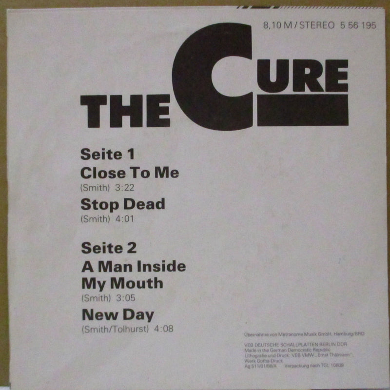 CURE, THE (ザ・キュアー)  - S.T./ Close To Me +3 (East German オリジナル 4-Track 7"EP+PS)