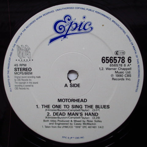 MOTORHEAD (モーターヘッド)  - The One To Sing The Blues +3 (UK Orig.12")
