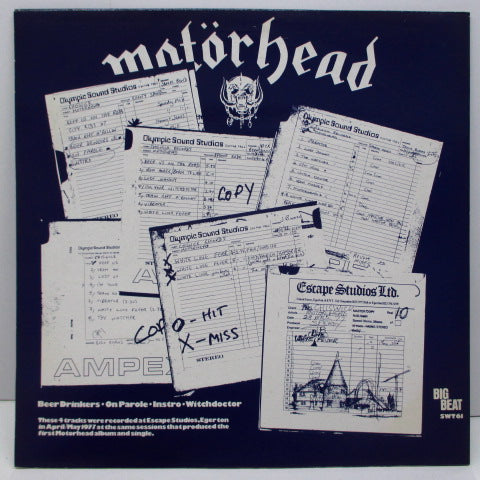 MOTORHEAD (モーターヘッド) - Beer Drinkers & Hell Raisers (UK Ltd.Blue Vinyl 12")