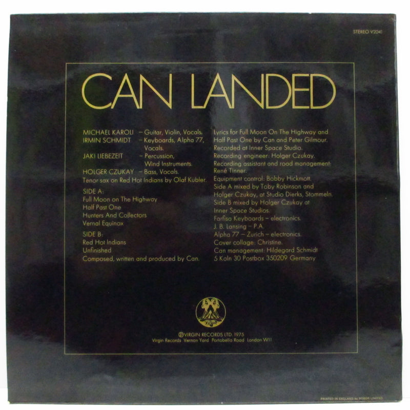 CAN (カン)  - Landed (UK オリジナル「紫双子ビーナス、薄茶ラベ」LP/両面コーティングジャケ)