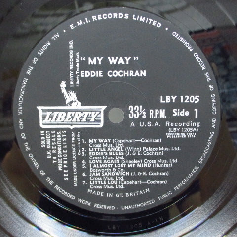 EDDIE COCHRAN (エディ・コクラン)  - My Way (UK 初回オリジナル・ラベ・モノラル/表面コーティング折り返しジャケ)