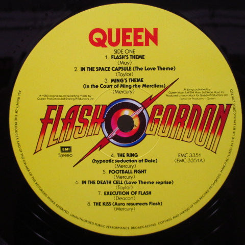 QUEEN - Flash Gordon (UK 80's Press LP/No Die-Cut Inner)