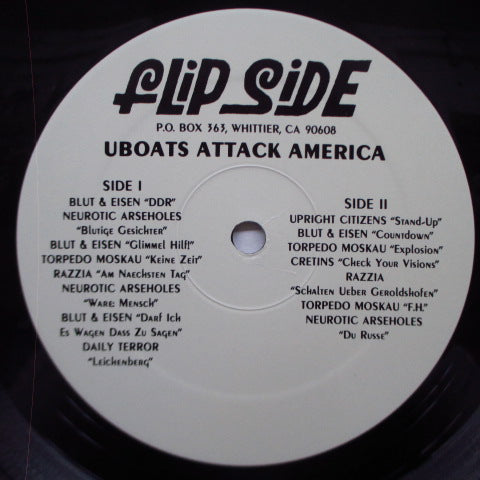 V.A. (ミドル80sジャーマンHCコンピ)- U-Boats Attack America!!! (US Orig.LP+Insert「廃盤 New」)