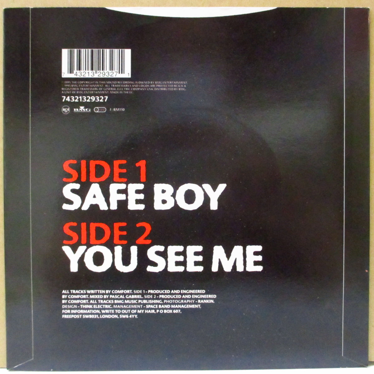 OUT OF MY HAIR (アウト・オブ・マイ・ヘア)  - Safe Boy (UK Orig.7")