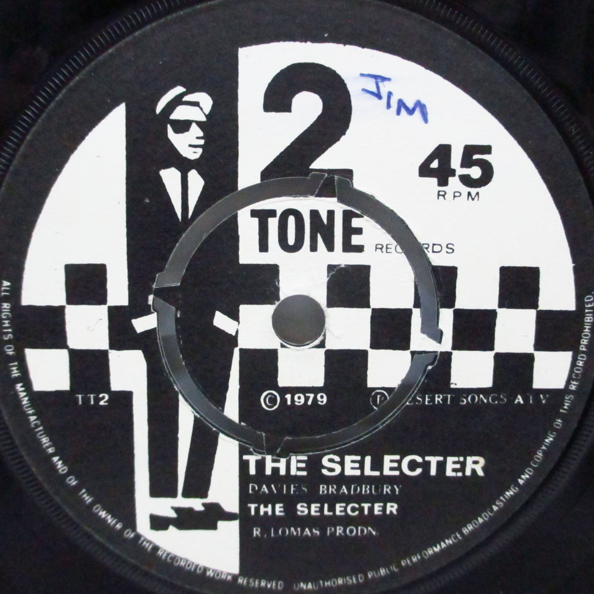 SPECIAL AKA, THE / SELECTER, THE (ザ ・スペシャル AKA / ザ ・セレクター)  - Gangsters / The Selecter (UK '79 再発「紙ラベ、ラウンドセンター」<赤盤> 7"+再発カンパニースリーブ)