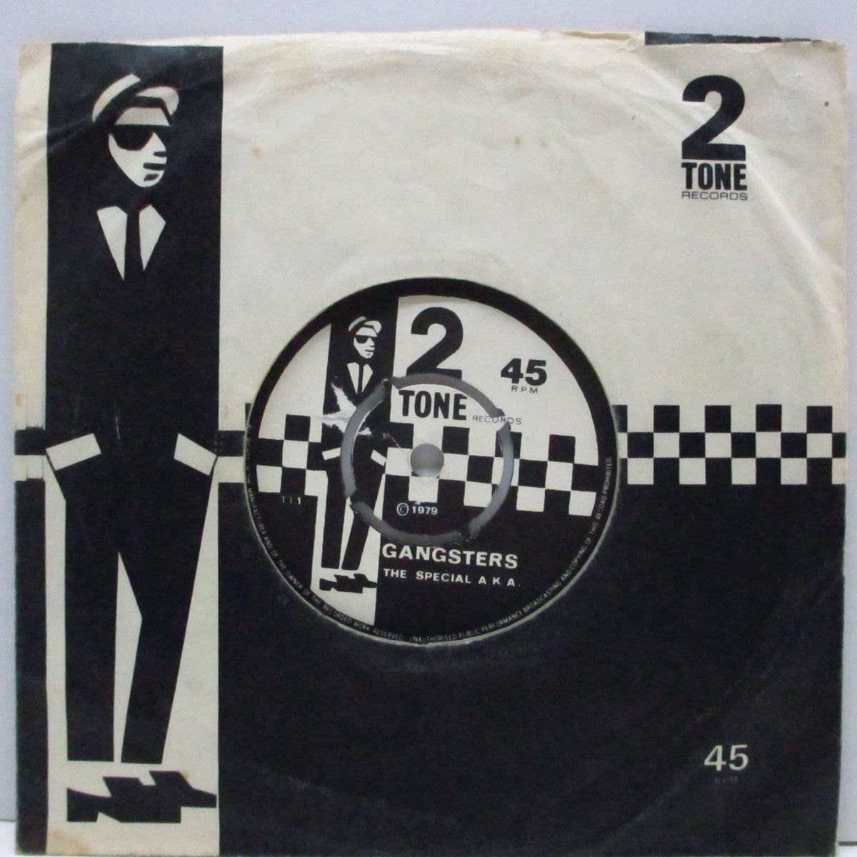 SPECIAL AKA, THE / SELECTER, THE (ザ ・スペシャル AKA / ザ ・セレクター)  - Gangsters / The Selecter (UK '79 再発「紙ラベ、ラウンドセンター」<赤盤> 7"+再発カンパニースリーブ)