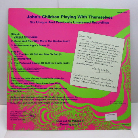 JOHN'S CHILDREN - Playing With Themselves Vol.1 (German Orig.12")