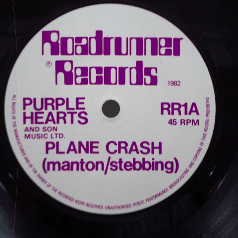 PURPLE HEARTS (パープル・ハーツ)  - Plane Crash (UK Orig.7")