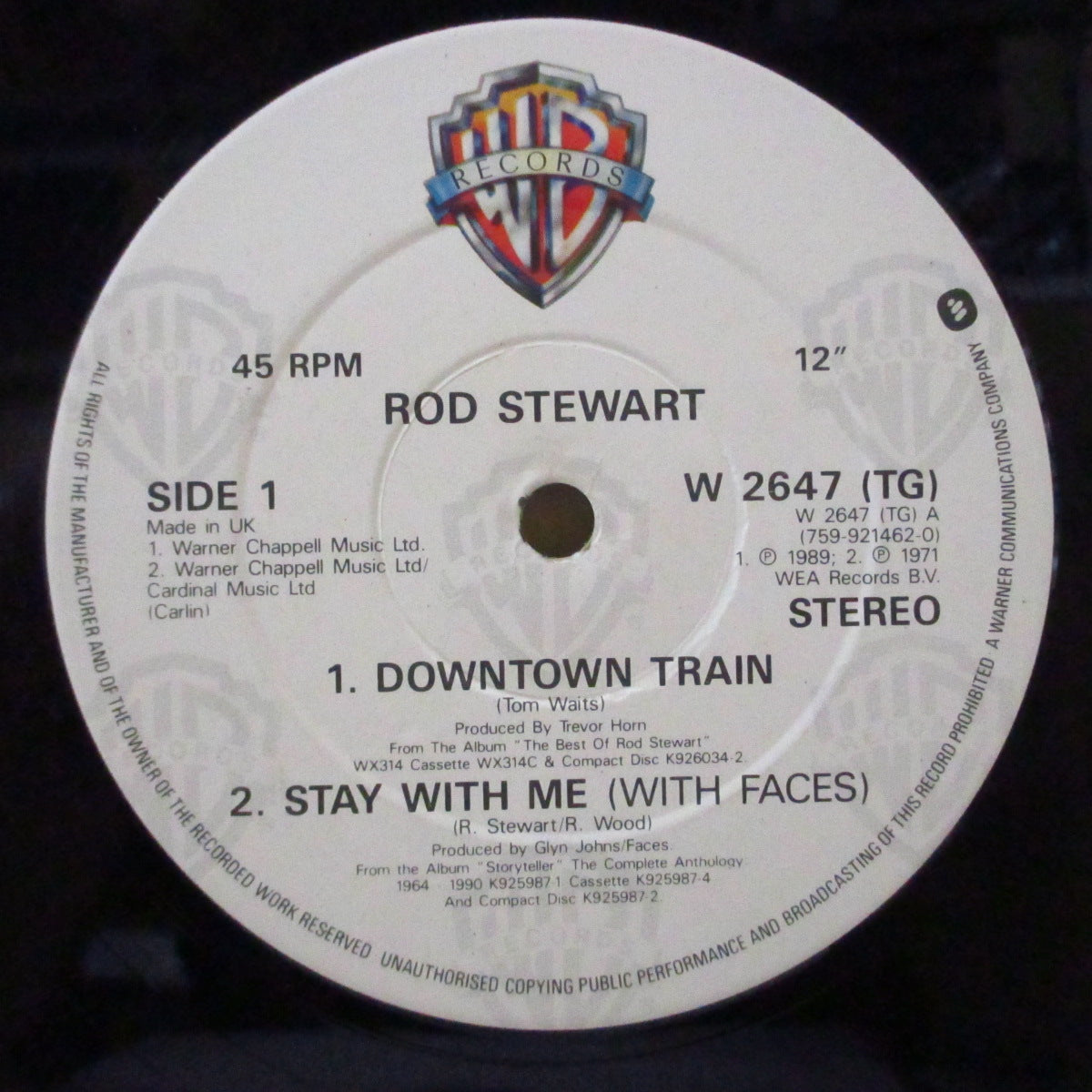 ROD STEWART (ロッド・スチュワート)  - Downtown Train - Collectors EP (UK オリジナル 12"+見開きジャケ)