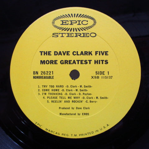DAVE CLARK FIVE (デイブ・クラーク・ファイブ) - More Greatest Hits (US Orig.Stereo)