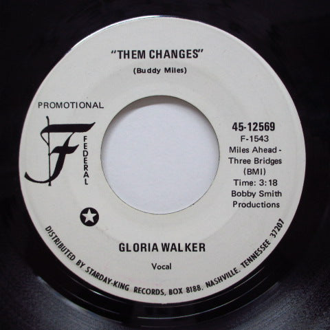 GLORIA WALKER - Them Changes / Love Is In The Air (Promo)