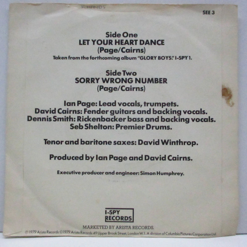 SECRET AFFAIR (シークレット・アフェア)  - Let Your Heart Dance (UK '79 再発「小穴シルバーラベ」7"+マット・ソフト紙ジャケ)