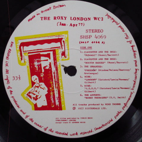 V.A. (UKパンク・ライブ・コンピ) - The Roxy London WC2 (Jan-Apr 77) (UK Orig.LP)