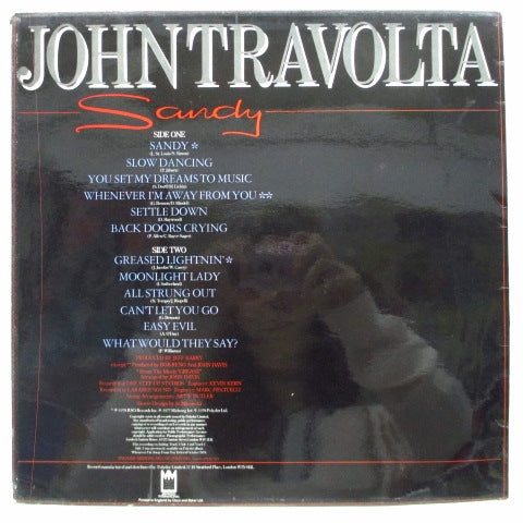 JOHN TRAVOLTA - Sandy (UK Orig.LP)