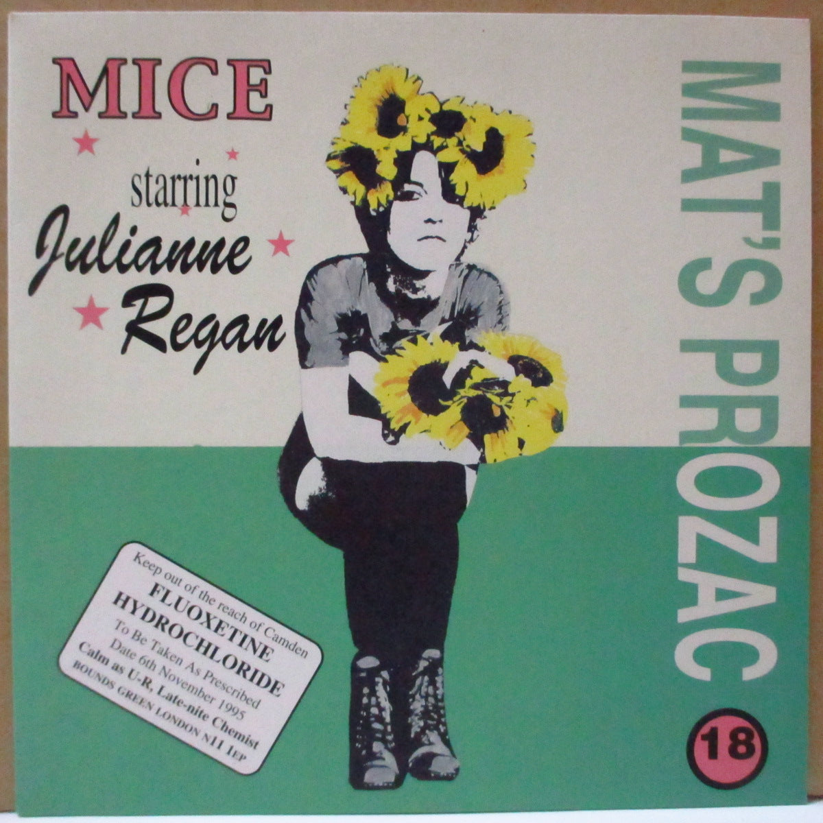 MICE Starring JULIANNE REGAN (マイス / ジュリアン・レーガン)  - Mat's Prozac (UK Limited Yellow Vinyl 7"/PS)