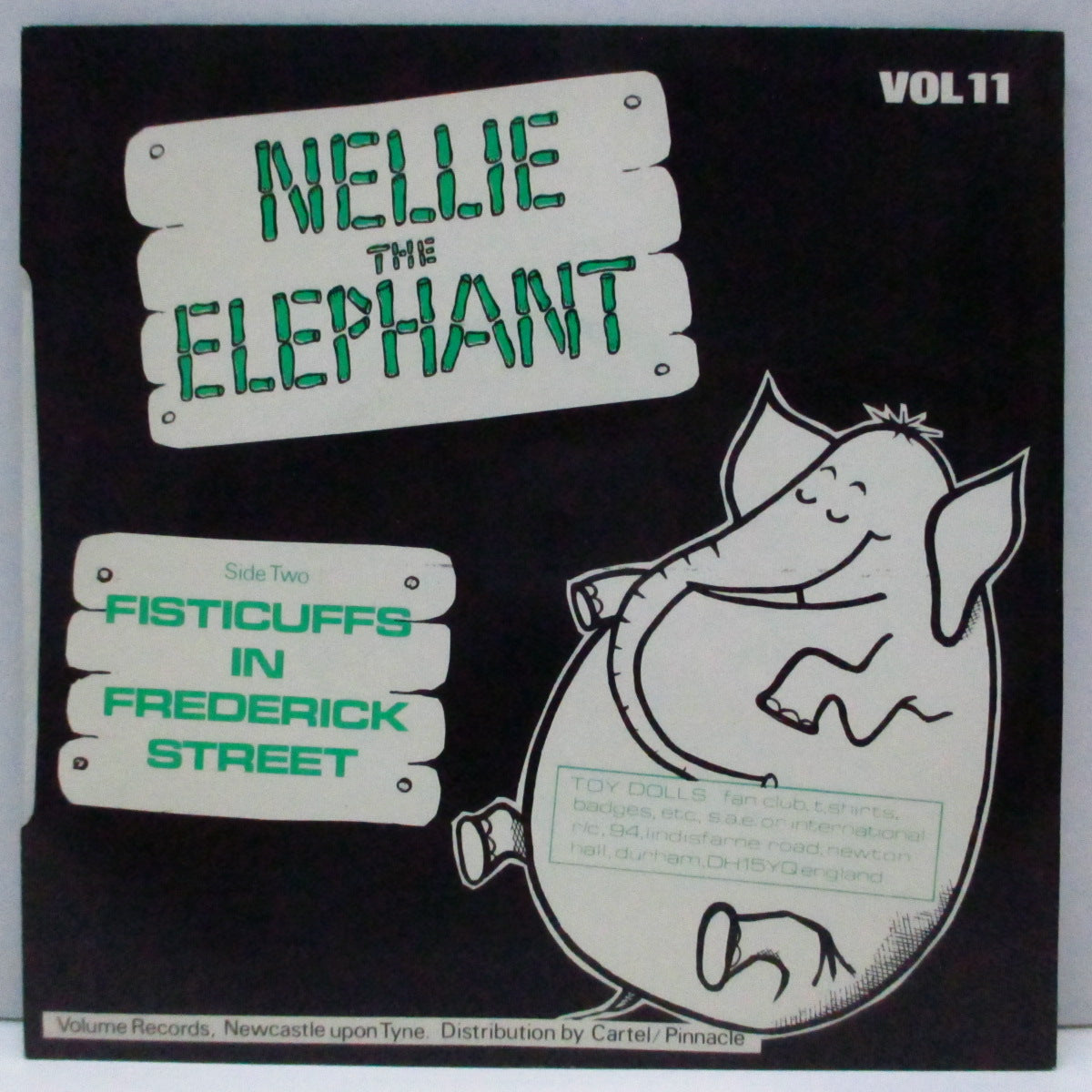 TOY DOLLS (トイ・ドールズ)  - Nellie The Elephant (UK '84 再発「緑ラベ、フラットセンター#2」7"+光沢固紙「緑」ジャケ)