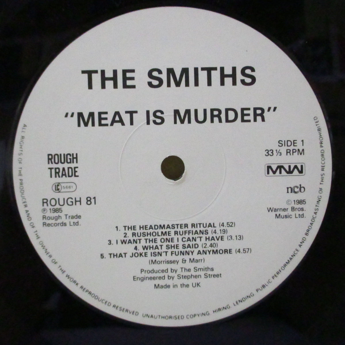 SMITHS, THE (ザ・スミス)  - Meat Is Murder (Sweden オリジナル LP+インナー)