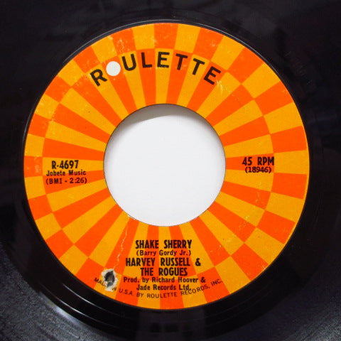 HARVEY RUSSELL & THE ROGUES - Shake Sherry ('66 Reissue/Roulette-4697)