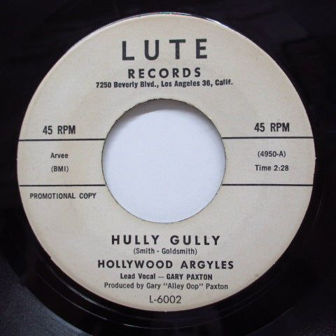 HOLLYWOOD ARGYLES - Hully Gully / So Fine (Promo)