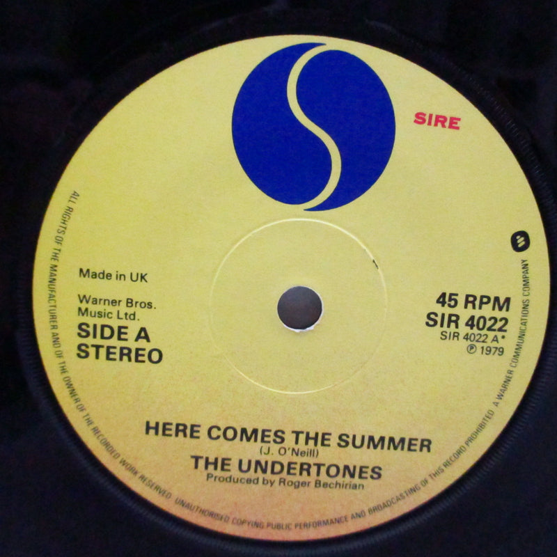 UNDERTONES, THE (アンダートーンズ)  - Here Comes The Summer +2 (UK オリジナル 「フラットセンター
