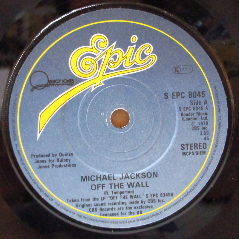 MICHAEL JACKSON (マイケル・ジャクソン)  - Off The Wall (UK オリジナル 7"+カンパニー・スリーブ)