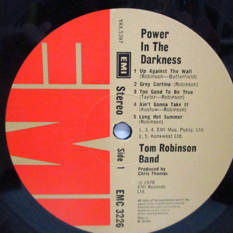 TOM ROBINSON BAND (トム・ロビンソン・バンド)  - Power In The Darkness (UK オリジナル LP+インナー、ステンシル)