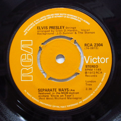 ELVIS PRESLEY - Separate Ways (UK Orig)